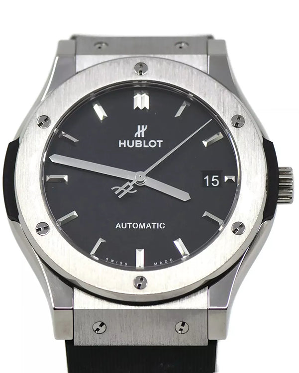 Hublot Classic Fusion 45MM Black Dial Rubber Strap (511.NX.1171.RX)