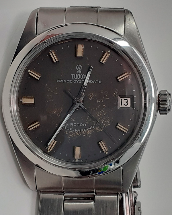 Tudor Prince Oysterdate Vintage 34MM Black Dial Steel Bracelet (7996)