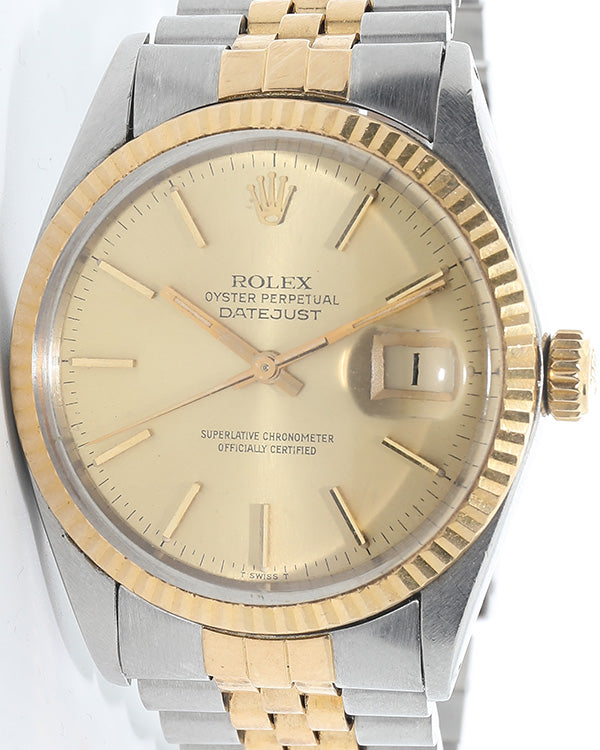 Rolex Datejust 36MM Champagne Dial Two-Tone Jubilee Bracelet (16013)