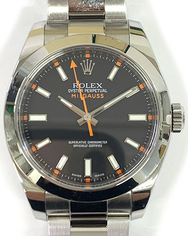 2014 Rolex Milgauss 40MM Black Dial Oyster Bracelet (116400)