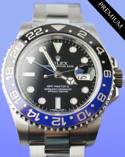 2015 Rolex GMT-Master II "Batman" 40MM Black Dial Oyster Bracelet (116710BLNR)