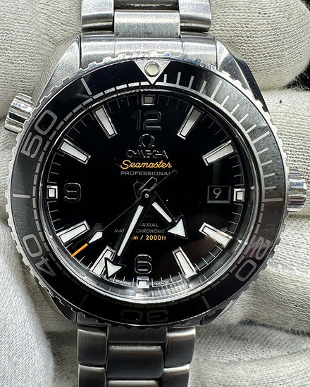 2018 Omega Seamaster Planet Ocean 600M 39.5MM Black Dial Steel Bracelet (215.30.40.20.01.001)