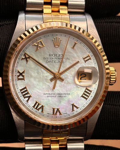 1993 (X Serial) Rolex Datejust 36MM Mother-of-Pearl Dial Two-Tone Jubilee Bracelet (16233)