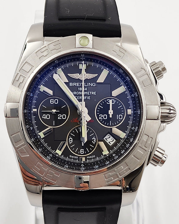 Breitling Chronomat 44MM Gray Dial Rubber Strap (AB0110)