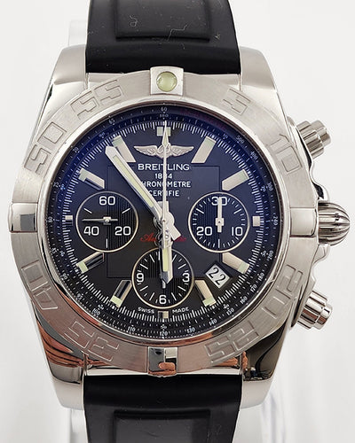 Breitling Chronomat 44MM Gray Dial Rubber Strap (AB0110)