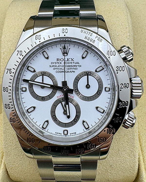 2011 Rolex Cosmograph Daytona 40MM White Dial Steel Bracelet (116520)