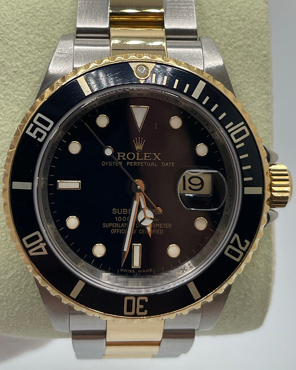 2008 (M Serial) Rolex Submariner 40MM Black Dial Two-Tone Oyster Bracelet (16613N)