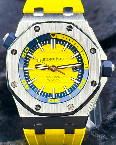 2017 Audemars Piguet Royal Oak Offshore Diver 42MM Yellow Dial Rubber Strap (15710ST.OO.A051CA.01)