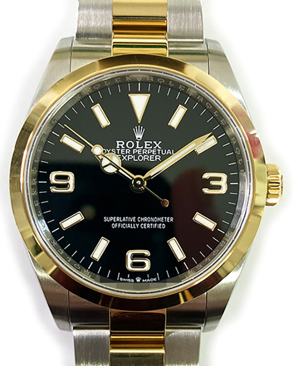 2023 Rolex Explorer 36MM Black Dial Two-Tone Oyster Bracelet (124273)