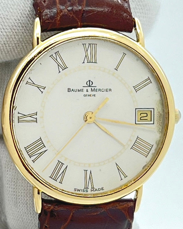 Baume & Mercier Classima 32MM White Dial Leather Strap (15205)