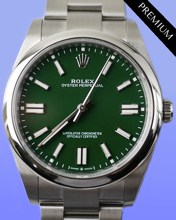 2024 Rolex Oyster Perpetual 41MM Green Dial Oyster Bracelet (124300)