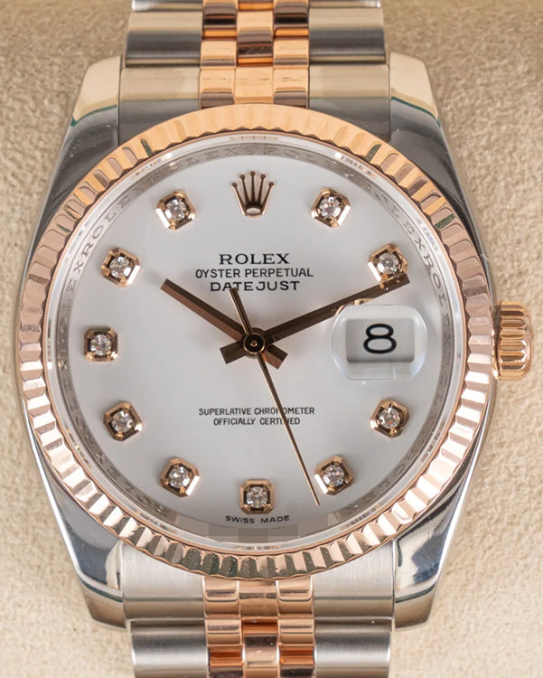 Rolex Datejust 36MM White Dial Two-Tone Jubilee Bracelet (116231)