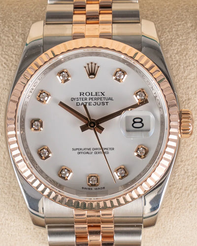 Rolex Datejust 36MM White Dial Two-Tone Jubilee Bracelet (116231)