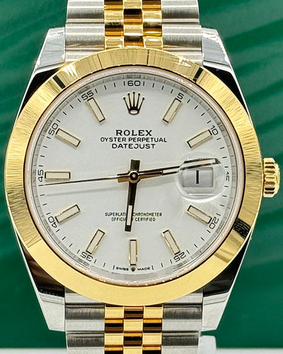 2022 Rolex Datejust 41MM White Dial Two-tone Jubilee Bracelet (126303)