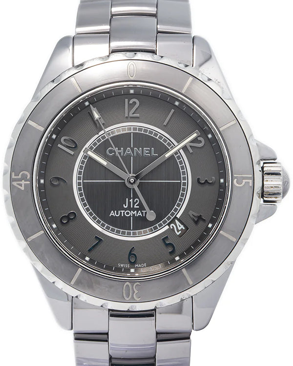 Chanel J12 41MM Grey Dial Ceramic Bracelet (H2934)