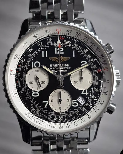 2004 Breitling Navitimer 42MM Black Dial Steel Bracelet (A23322)