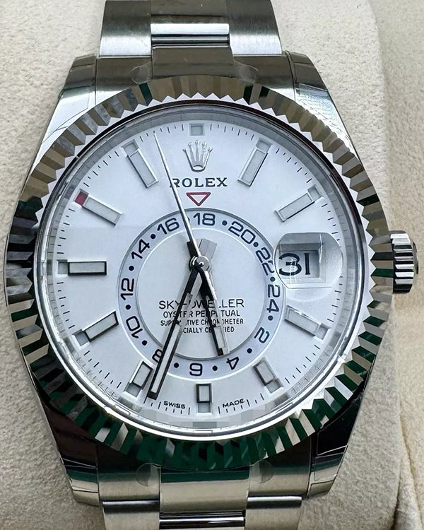 2019 Rolex Sky-Dweller 42MM White Dial Oyster Bracelet (326934)