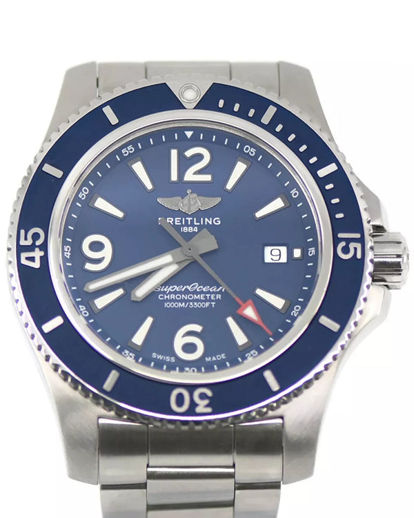 Breitling Superocean 44MM Blue Dial Steel Bracelet (A17367)