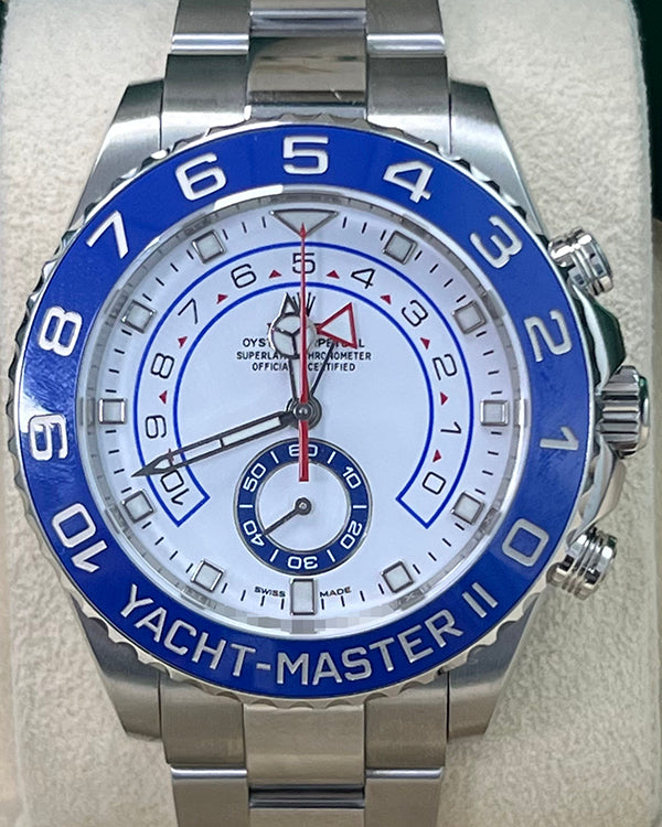 Rolex Yacht-Master II 44MM White Dial Steel Bracelet (116680)