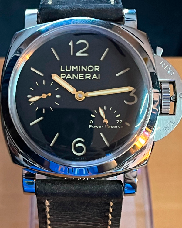 No Reserve - Panerai Luminor 47MM Black Dial Leather Strap (PAM 00423)