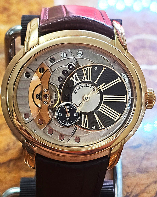 Audemars Piguet Millenary 4101 46.5MM Skeleton Dial Leather Strap (15350OR.OO.D093CR.01)