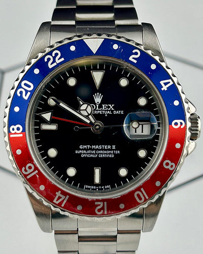 Rolex GMT-Master II "Pepsi" 40MM Black Dial Oyster Bracelet (16710)