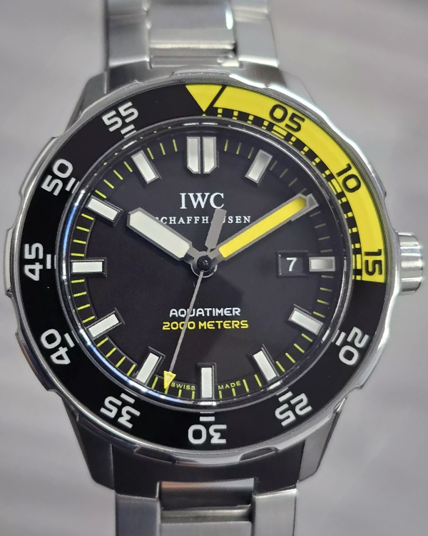 2010 IWC Schaffhausen Aquatimer 44MM Black Dial Steel Bracelet (IW356801)