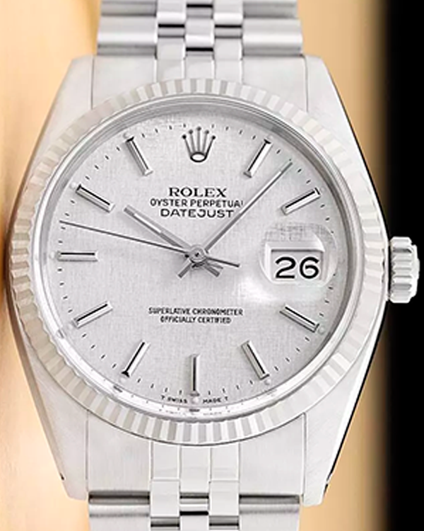 Rolex Datejust 36MM Silver Dial Jubilee Bracelet (16234)