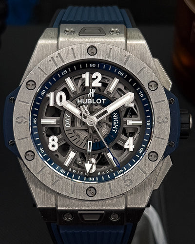 2022 Hublot Big Bang Unico GMT 45MM Skeleton Dial Rubber Strap (471.NX.7112.RX)