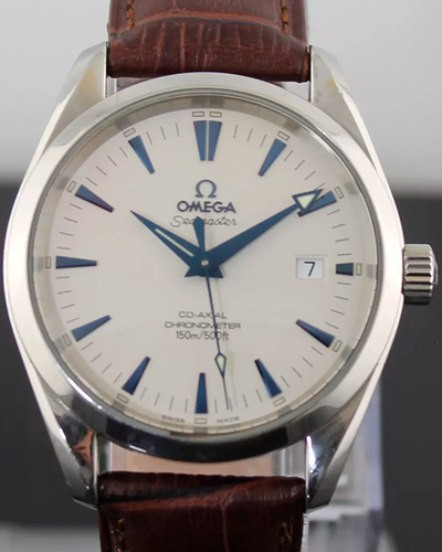 Omega Seamaster Aqua Terra 39.2MM White Dial Leather Strap (2503.33.00)