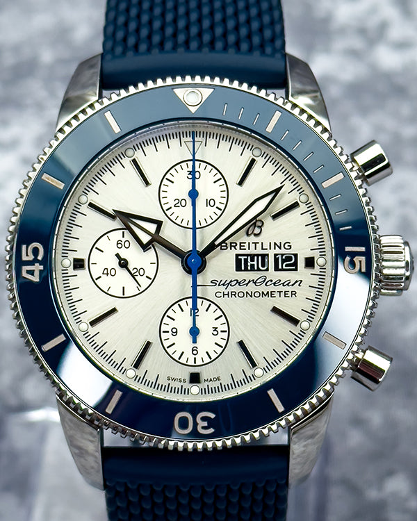 2019 Breitling Superocean Heritage Chronograph L.E 44MM Silver Dial Rubber Strap (A133131A1G1W1)