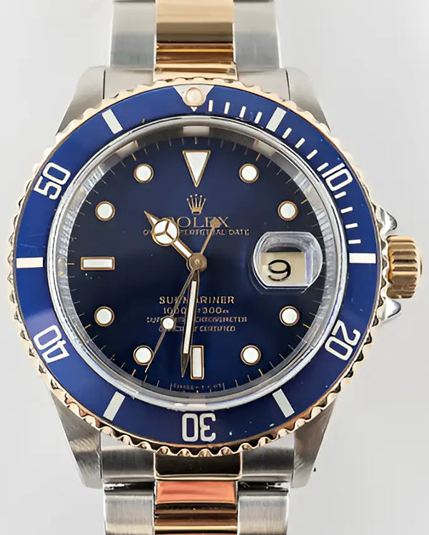 1997 Rolex Submariner Date "Bluesy" 40MM Blue Dial Two-Tone Oyster Bracelet (16613)