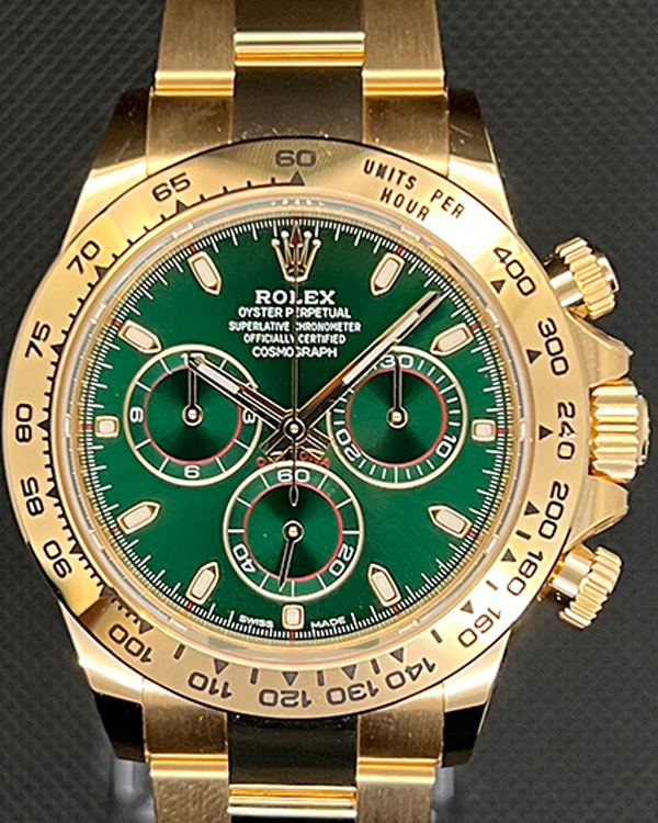 2021 Rolex Daytona “John Mayer” Yellow Gold Green Dial (116508)