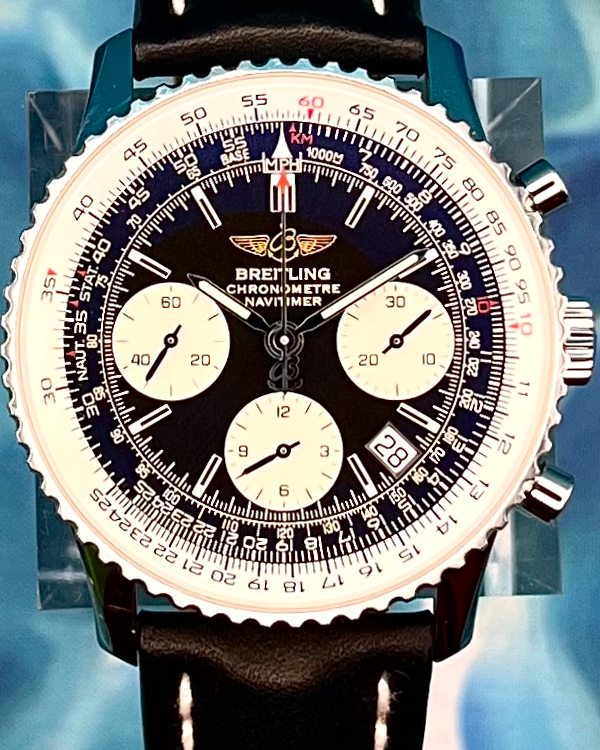 2008 Breitling Navitimer 01 42MM Black Dial Leather Strap (A23322/2)