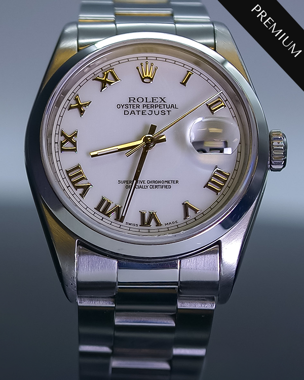 No Reserve - Rolex Datejust 36MM Steel White Dial (16200)