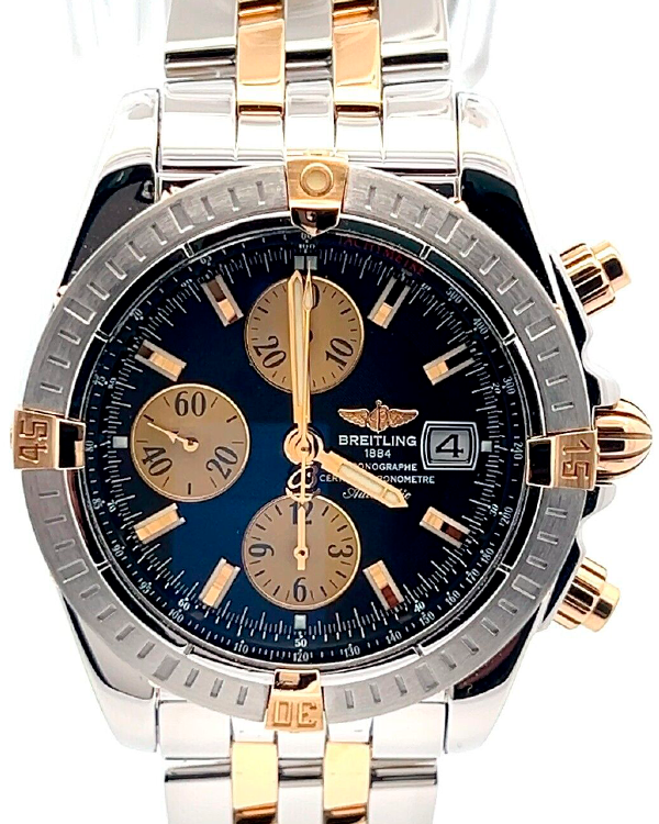 Breitling Chronomat Evolution 44MM Black Dial Two-Tone Bracelet (B13356)