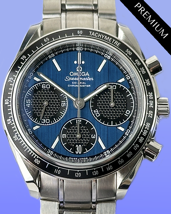 2017 Omega Speedmaster Racing 40MM Blue Dial Steel Bracelet (326.30.40.50.03.001)