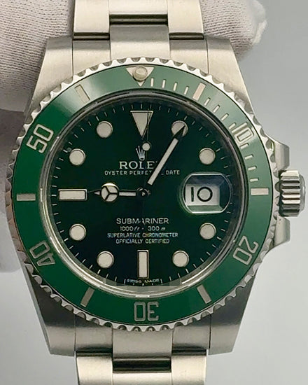 2013 Rolex Submariner Date "Hulk" 40MM Green Dial Oyster Bracelet (116610LV)