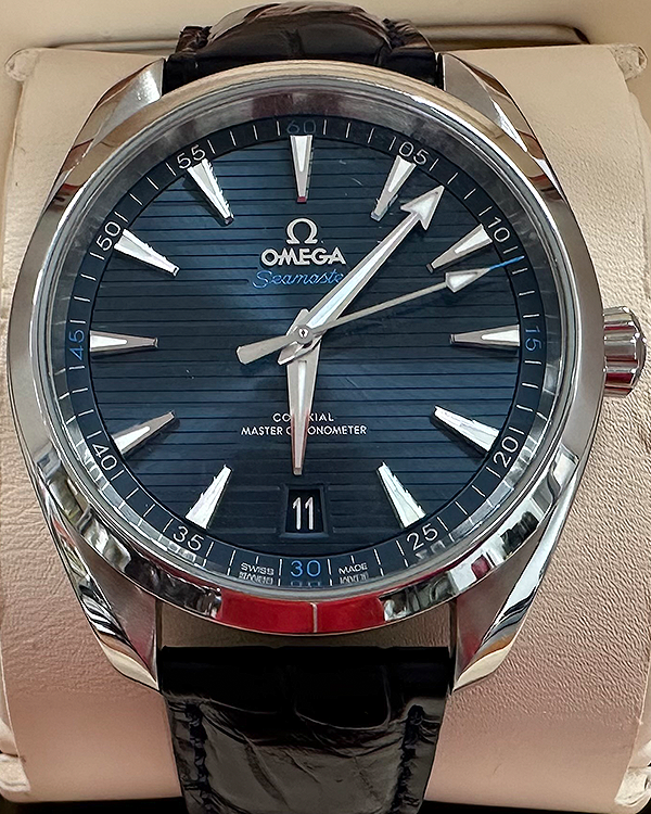 2020 Omega Seamaster Aqua Terra 150M 41MM Blue Dial Leather Strap (220.13.41.21.03.001)