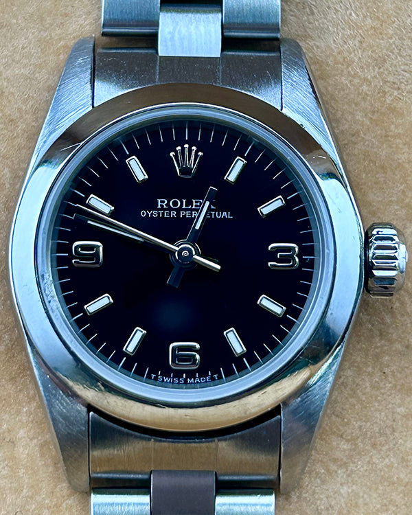 1998 Rolex Oyster Perpetual 26MM Black Dial Oyster Bracelet (67180)