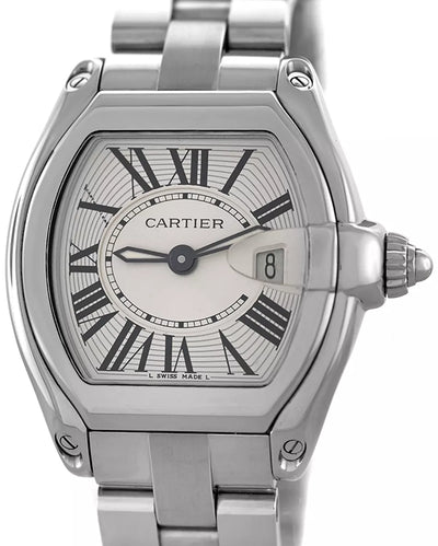 Cartier Roadster 31x37MM Quartz Silver Dial Steel Bracelet (W62016V3)