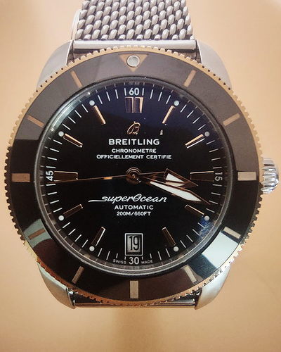 2022 Breitling Superocean Heritage 42MM Black Dial Steel Bracelet (UB2010)