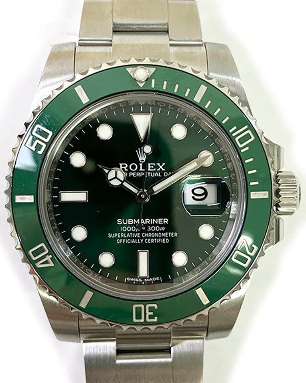 2016 Rolex Submariner Date “Hulk” 40MM Green Dial Steel Bracelet (116610LV)