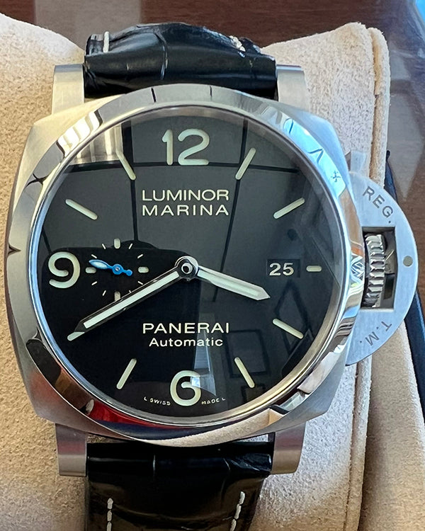 2023 Panerai Luminor Marina 1950 3 Days 44MM Black Dial Leather Strap (PAM01312)