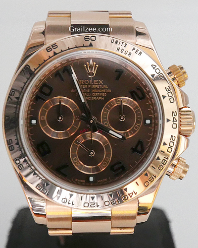 2021 Rolex Cosmograph Daytona 40MM Chocolate Dial Everose Gold Oyster Bracelet (116505)