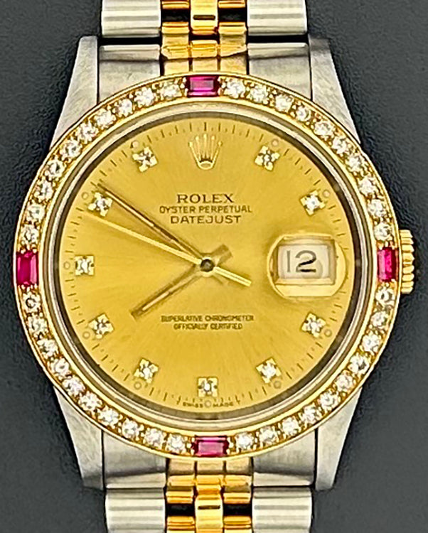 Rolex Datejust 36MM Champagne Dial Two-Tone Jubilee Bracelet (16233)