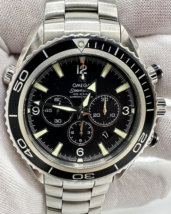 Omega Seamaster Planet Ocean Chronograph 45.5MM Black Dial Steel Bracelet (2210.50.00)