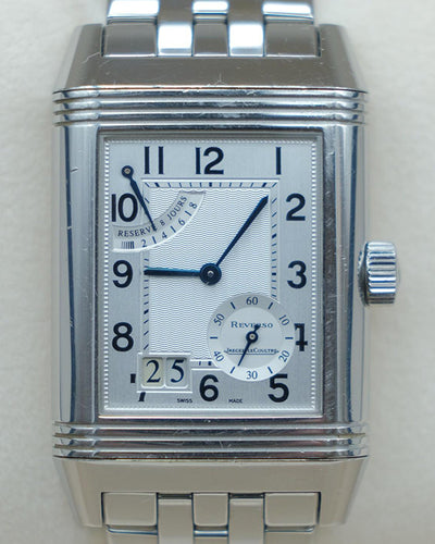 Jaeger-LeCoultre Reverso Grande Date 46.5x29MM Silver Dial Steel Bracelet (240.8.15)