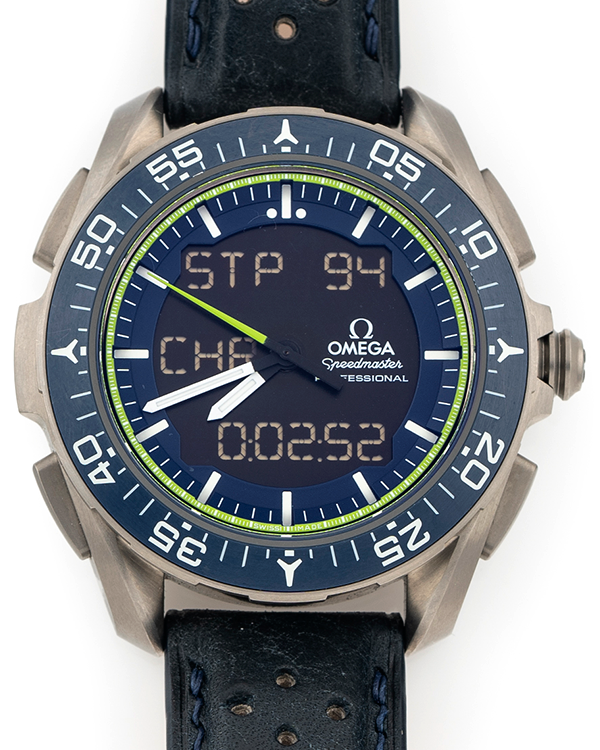 Omega Speedmaster Skywalker X-33 "Solar Impulse" 45MM Blue Dial Aftermarket Leather Strap  (318.92.45.79.03.001)