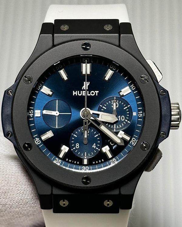 2020 Hublot Big Bang 44MM Blue Dial Aftermarket Rubber Strap (301.C1.7170.LR)